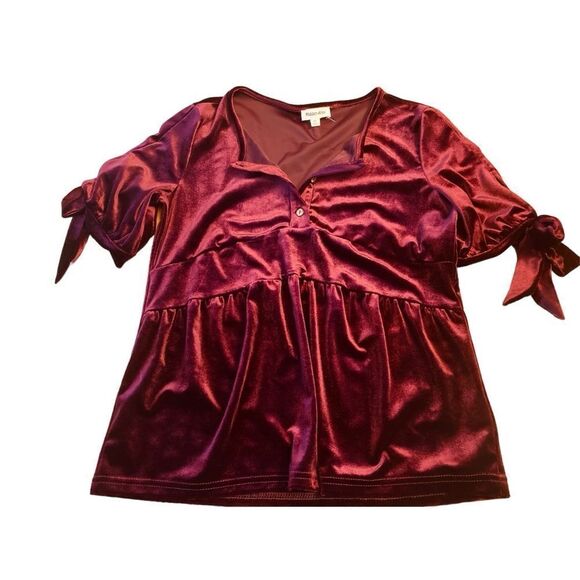 Hidden Alley Velveteen Short Sleeve Top - Picture 8 of 8